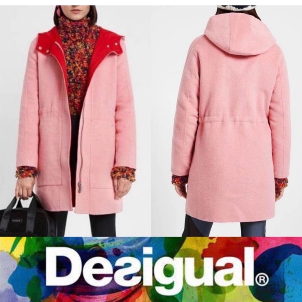 Desigual Wool Hooded Lenzy Coat💕